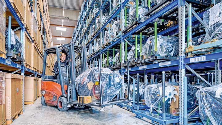 Warehouse at DB Schenker in Linz, Germany