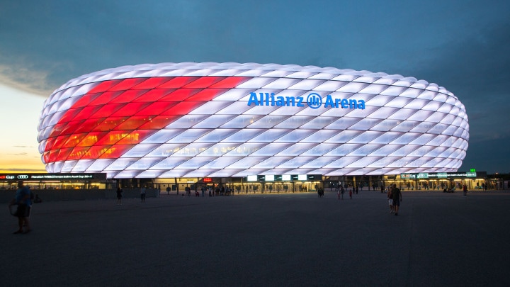 LED façade at Allianz Arena, Munich, Germany