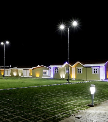 Color changing dynamic LED lighting providing a touch of elegance to the area