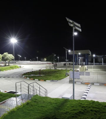 Solar LED lights installed across all key areas within the Khamgaon plant 