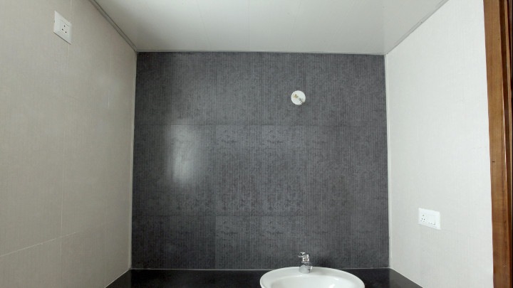 Modular switches installed at bathroom areas with sleek aesthetics that gels with the ambience