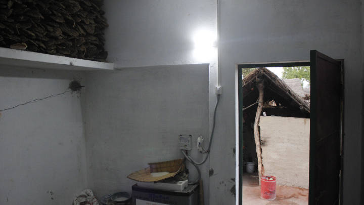 3 watt solar LED batten installed inside a rural home