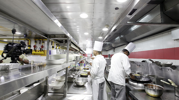 Philips LED lights installed across cooking areas in the kitchen thas helped increase team productivity