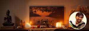 Calming lights for a peaceful living room